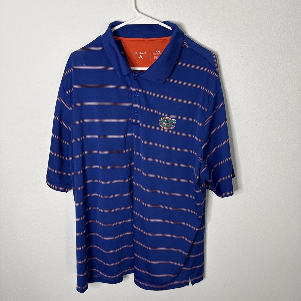 UF FLORIDA GATORS Golf Polo Shirt ANTIGUA Adult XXL  Perfect Condition Game Day